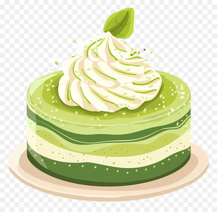 Gâteau Matcha，Gâteau Vert Rond PNG