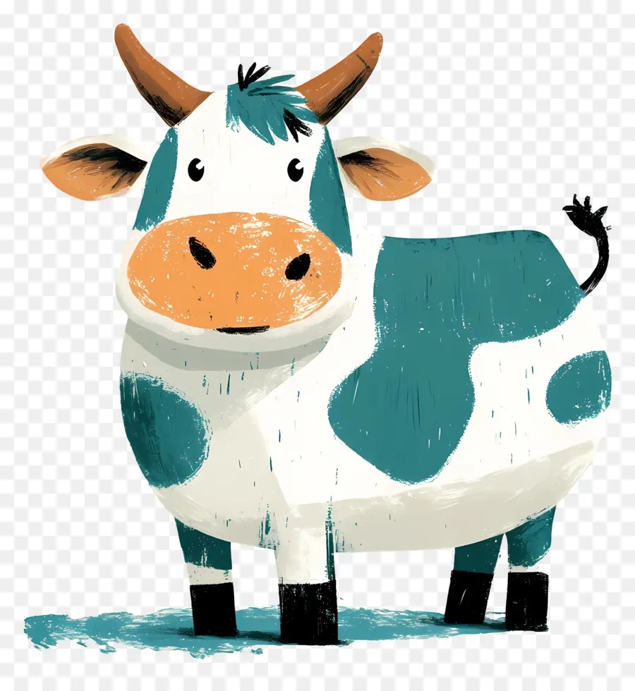 Vache Potelée，Vache De Dessin Animé PNG