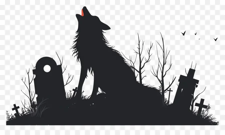 Loup Hurlant，Silhouette PNG