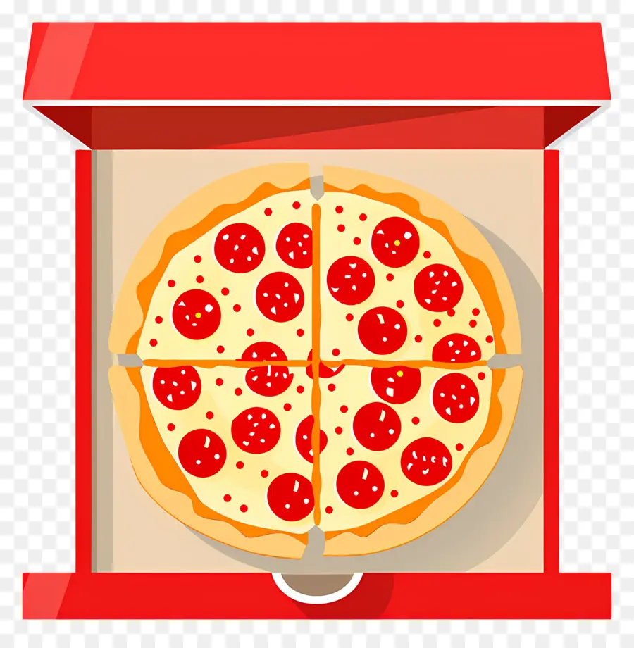 Boîte à Pizza，Pizza Au Pepperoni PNG