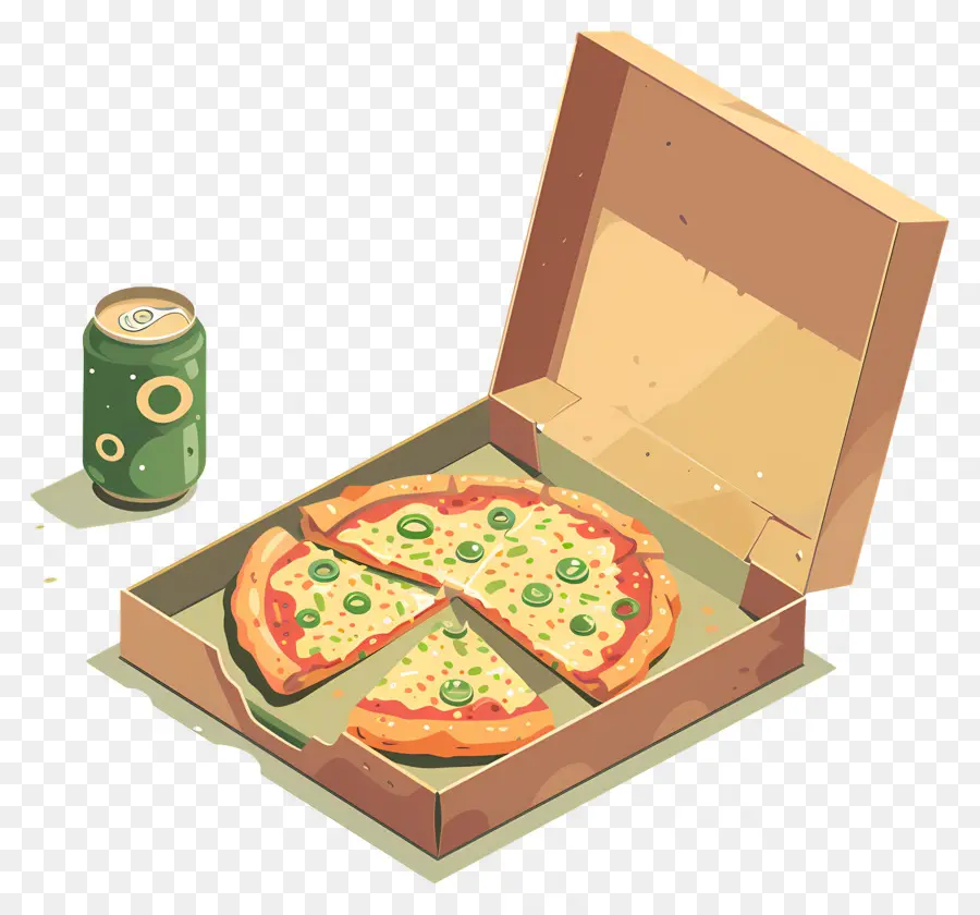 Boîte à Pizza，Pizzas Et Sodas PNG