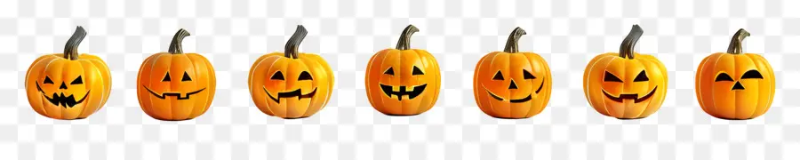 Frontière D'halloween，Citrouilles PNG