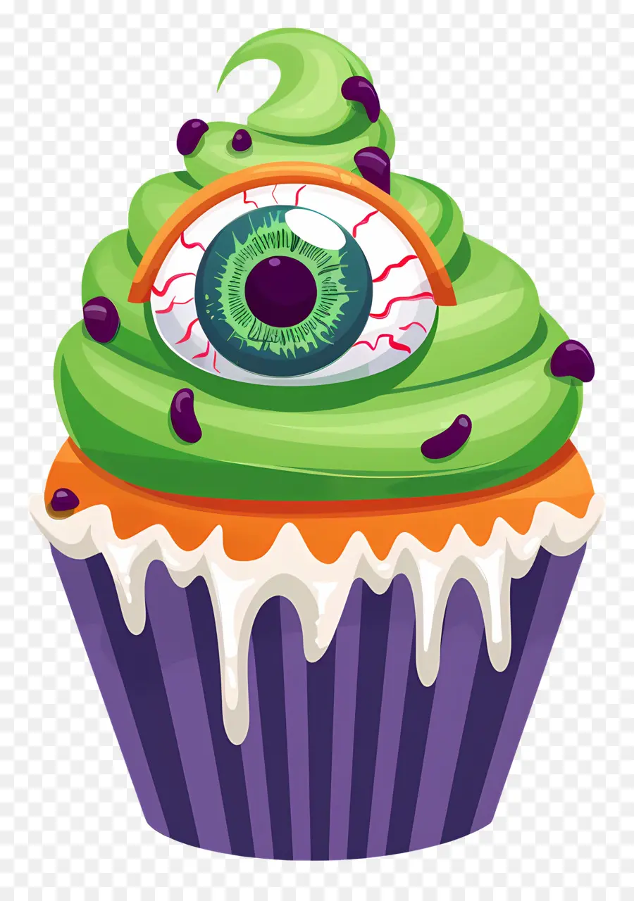 Petit Gâteau D'halloween，Petit Gâteau Aux Yeux PNG