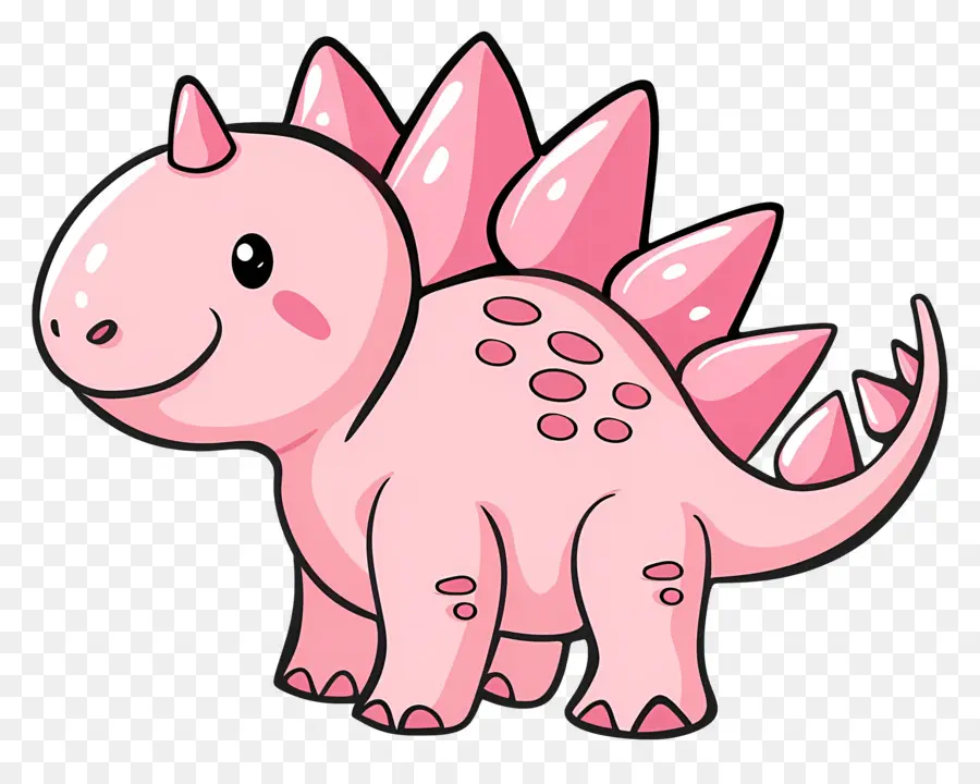 Dinosaure De Dessin Animé，Dinosaure Rose PNG