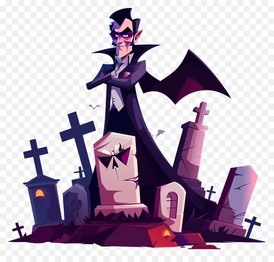 Vampire D'halloween，Vampire Dans Le Cimetière PNG