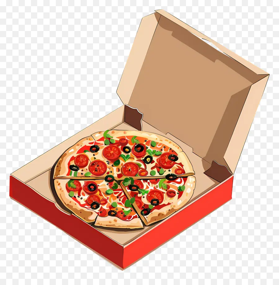 Boîte à Pizza，Pizza En Boîte PNG