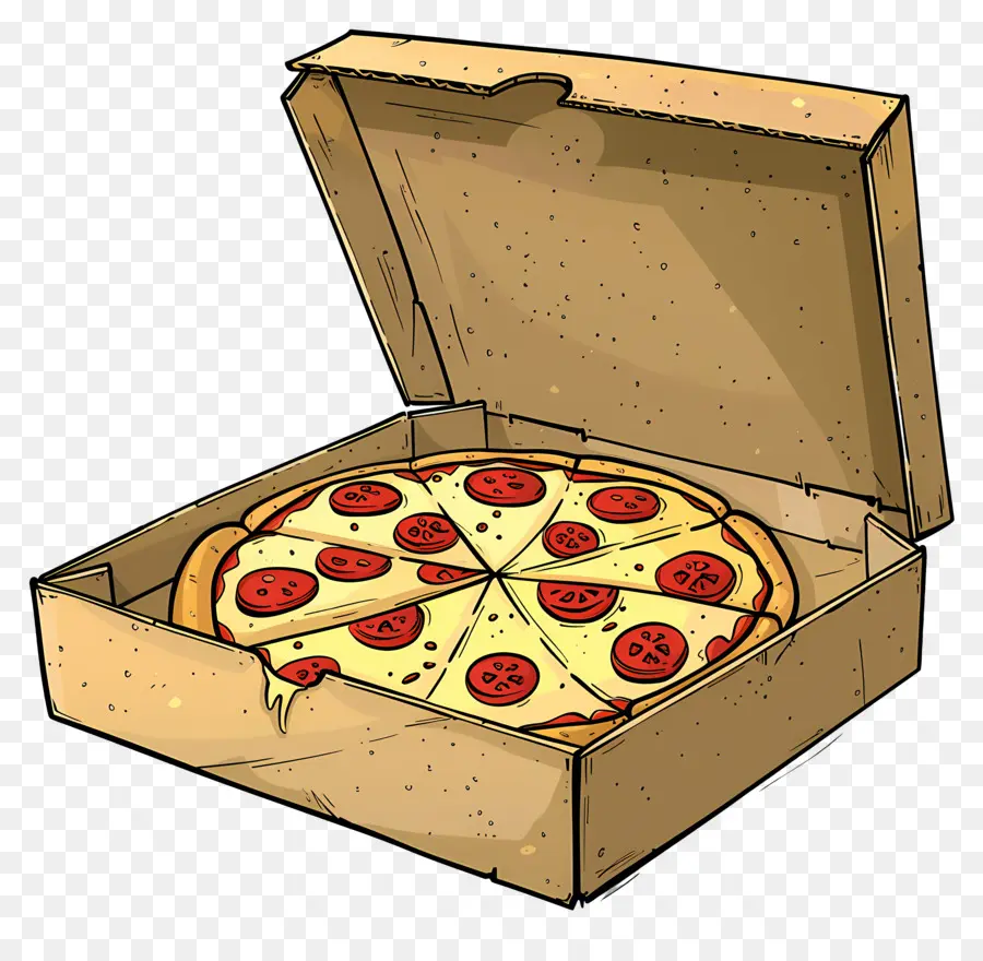 Boîte à Pizza，Pizza En Boîte PNG