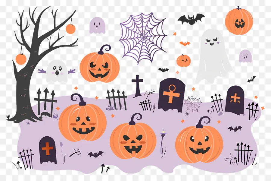 Fond D'halloween，Décorations D'halloween PNG