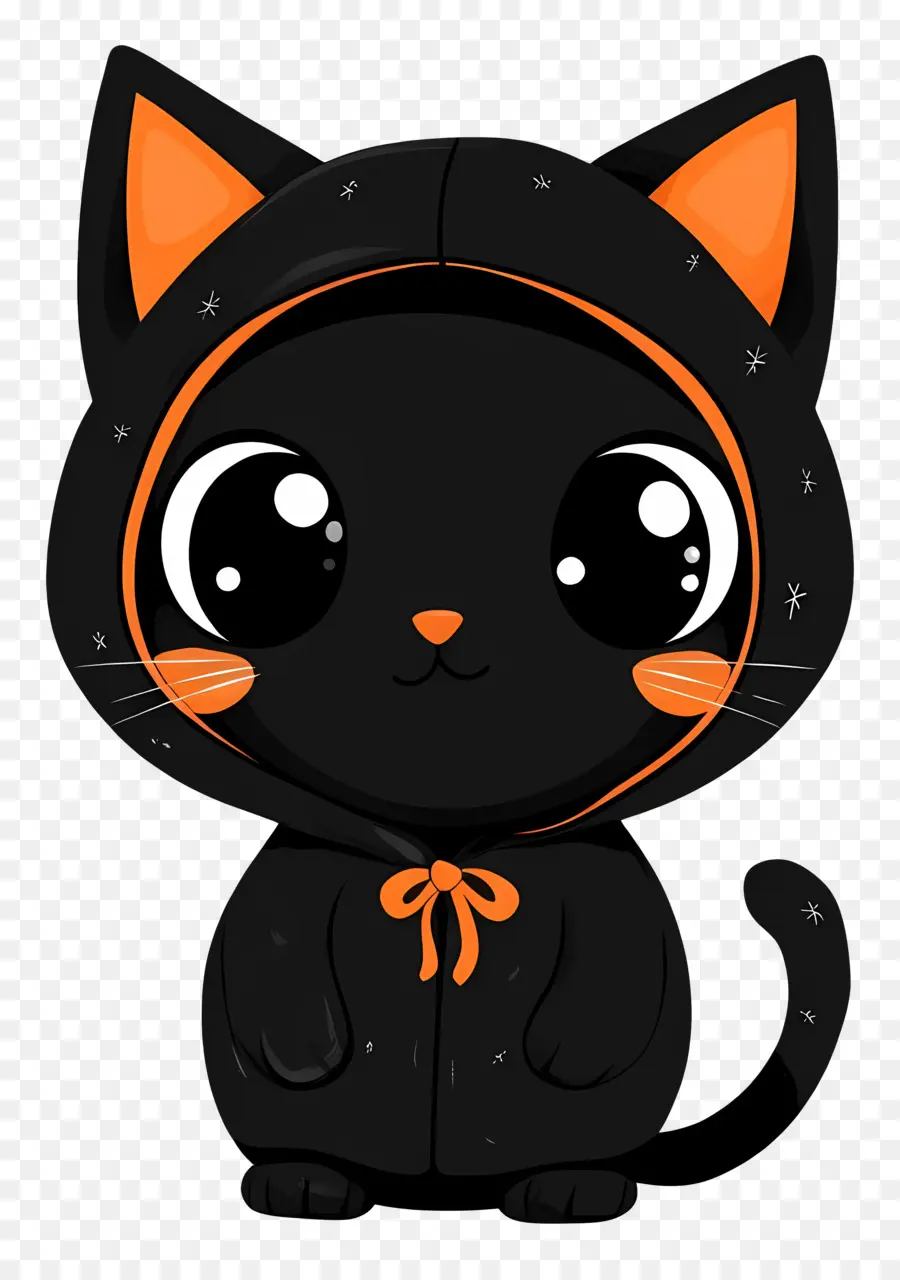 Chat Halloween，Chat Noir En Sweat à Capuche PNG