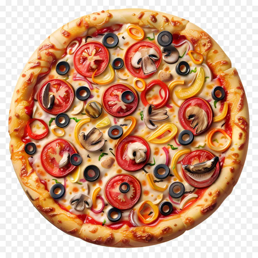 Pizzas Modèle 3d，Pizza Aux Légumes PNG