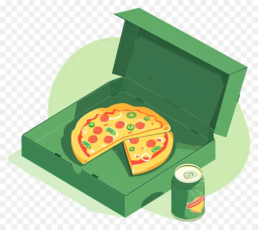 Boîte à Pizza，Pizzas Et Sodas PNG