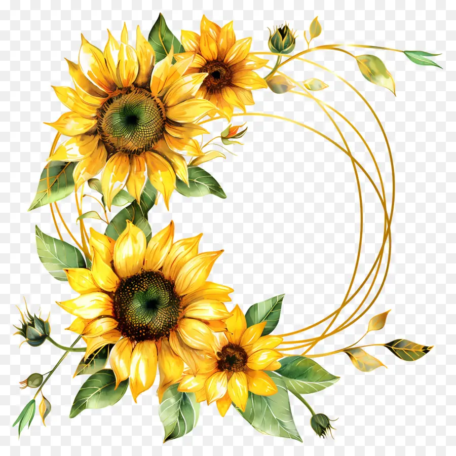 Couronne De Tournesol，Couronne PNG