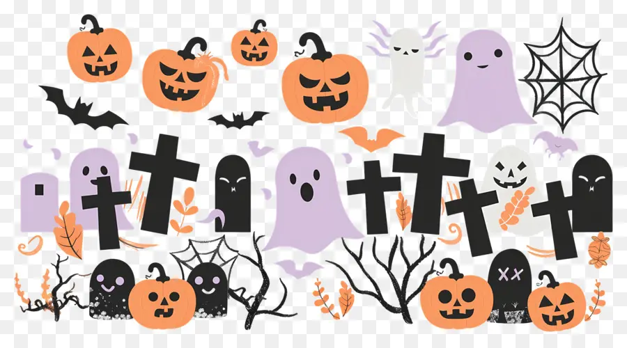 Fond D'halloween，Décorations D'halloween PNG