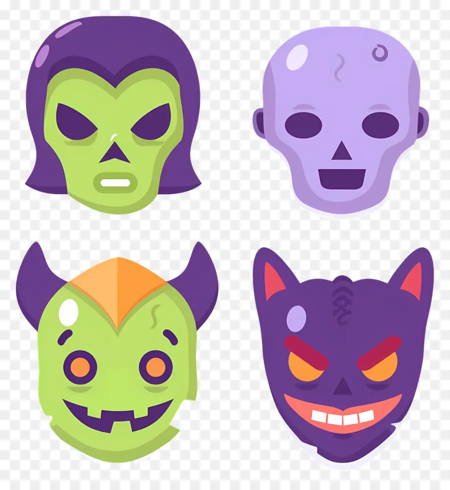 Personnages D'halloween，Masques De Monstre PNG