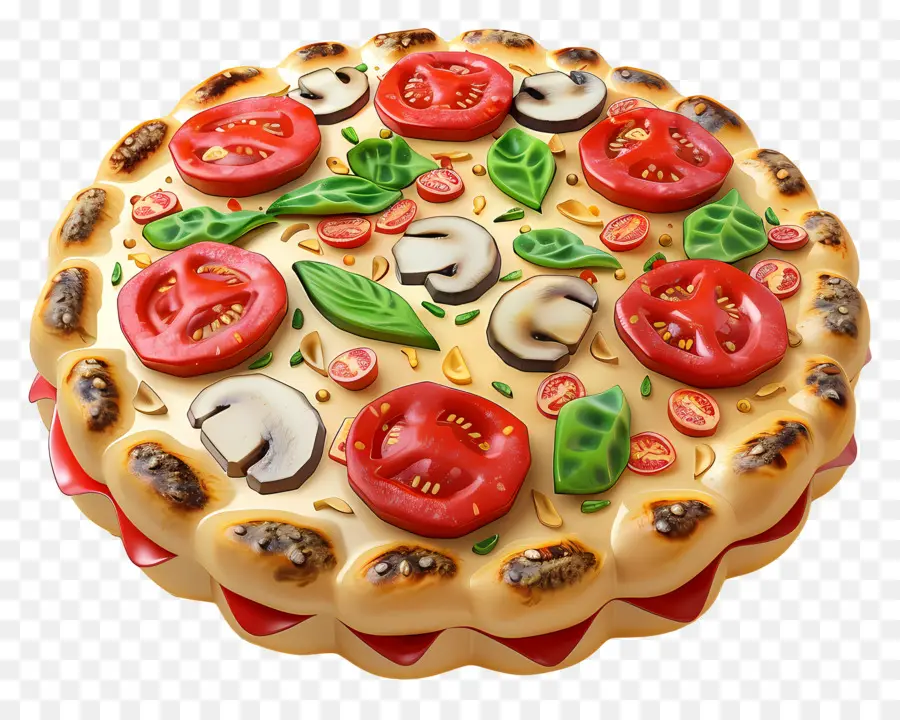 Pizza Italienne，Pizza Aux Légumes PNG