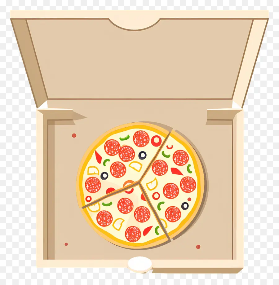 Boîte à Pizza，Pizza Au Pepperoni PNG