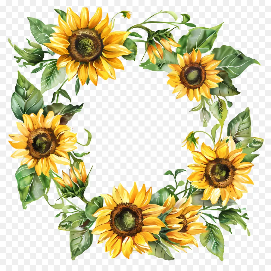 Couronne De Tournesol，Couronne PNG