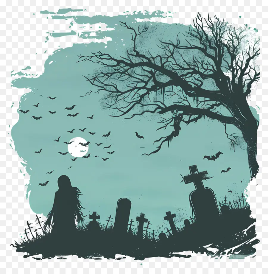 Zombi D'halloween，Cimetière Hanté PNG