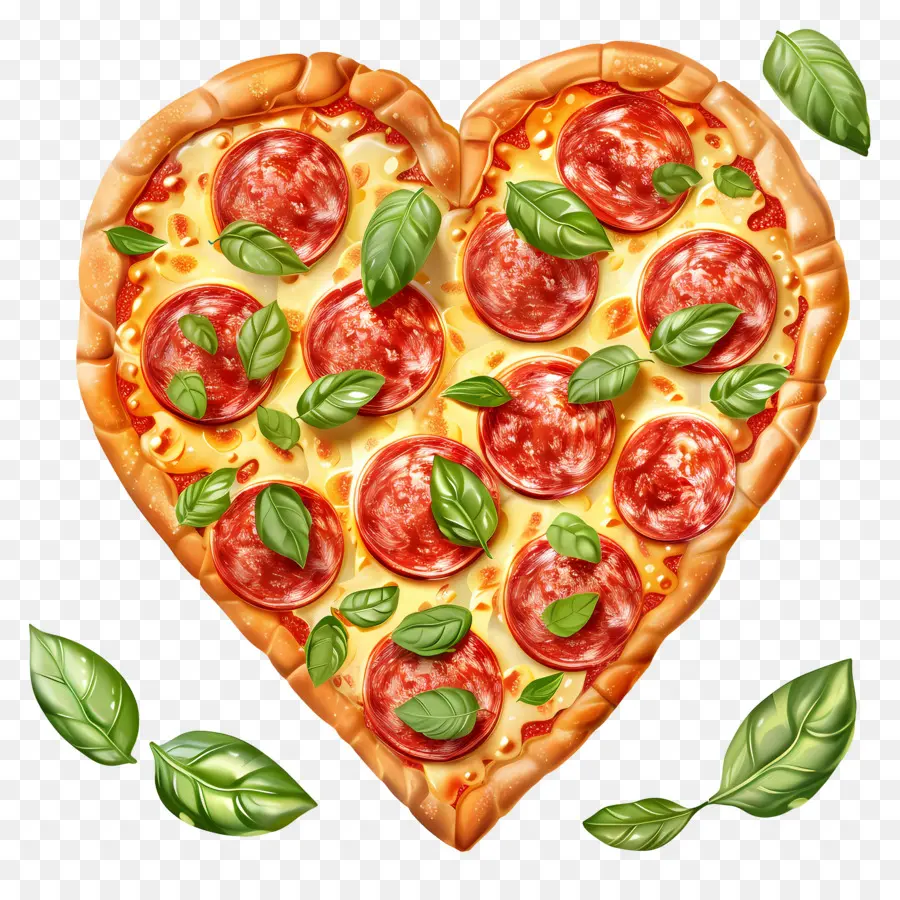 Pizza Coeur，Pizza En Forme De Coeur PNG