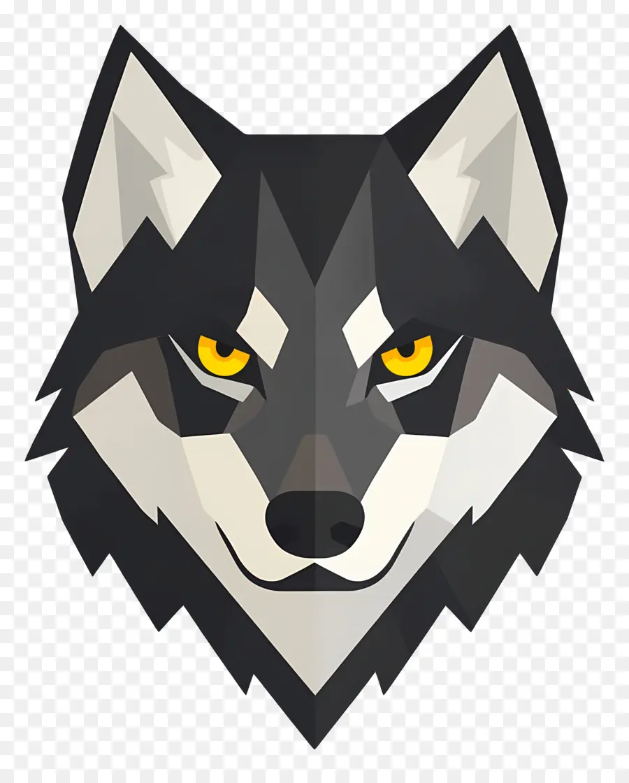 Tête De Loup，Loup Géométrique PNG