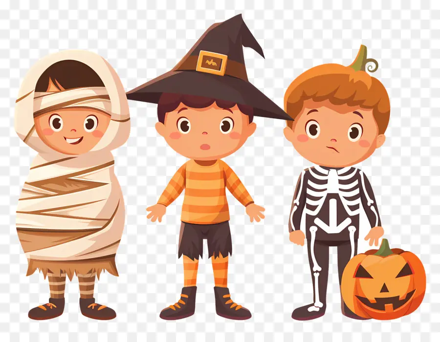 Enfants D'halloween，Déguisements D'halloween PNG