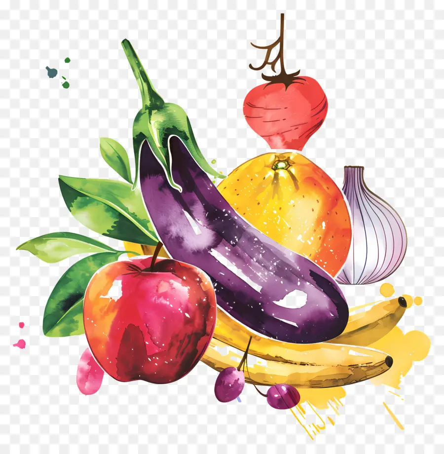 Fruits Et Légumes，En Bonne Santé PNG