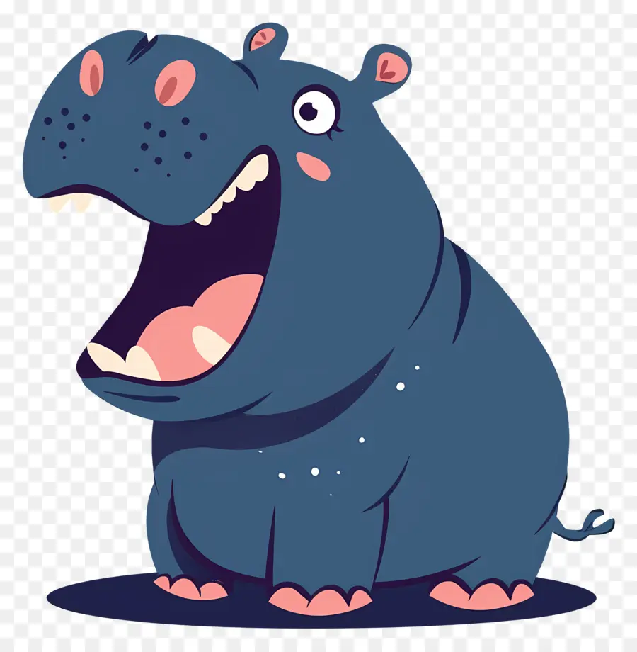 Hippopotame Mignon，Hippopotame Bleu PNG