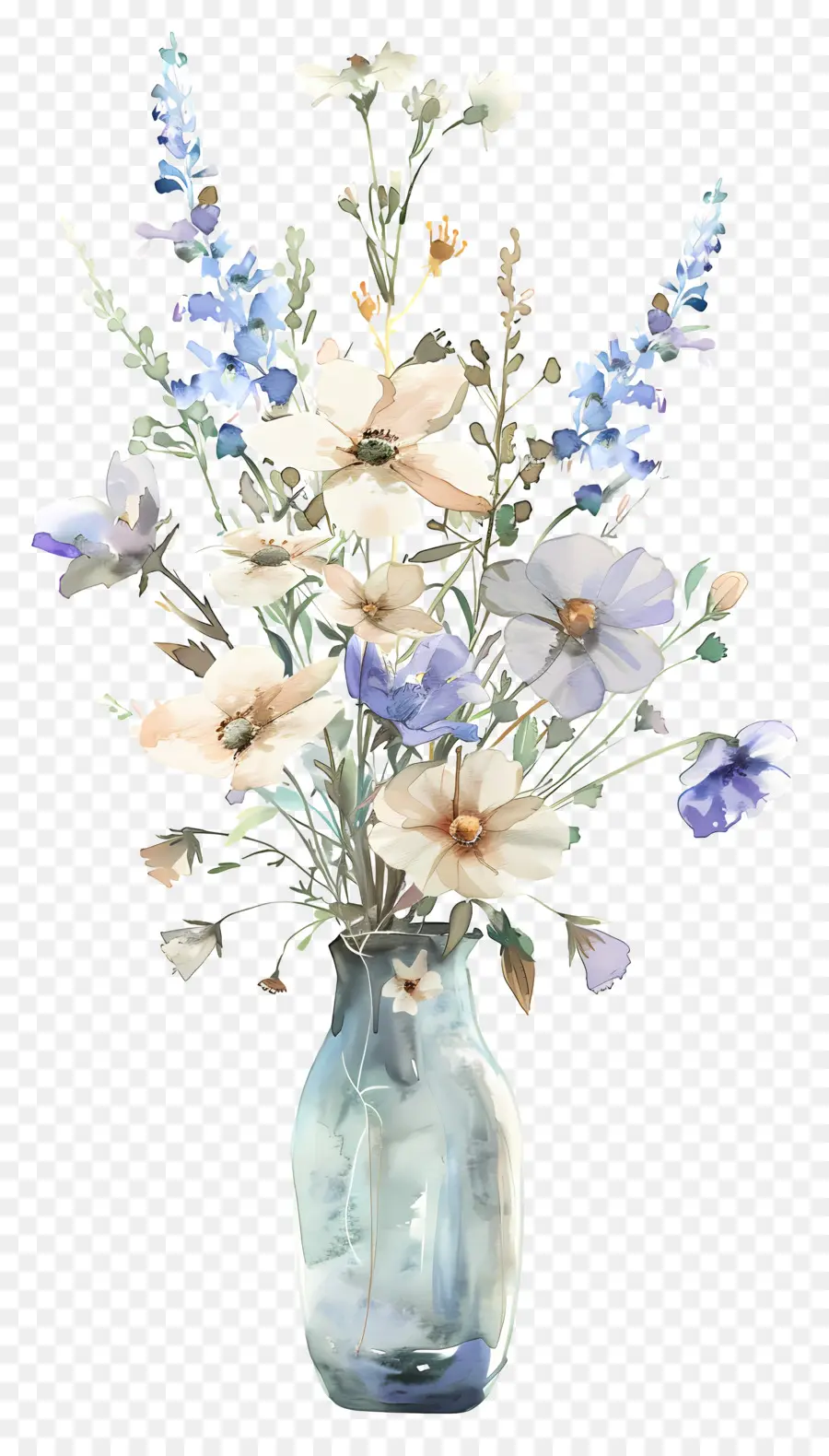 Fleurs Dans Un Vase，Vase De Fleurs PNG