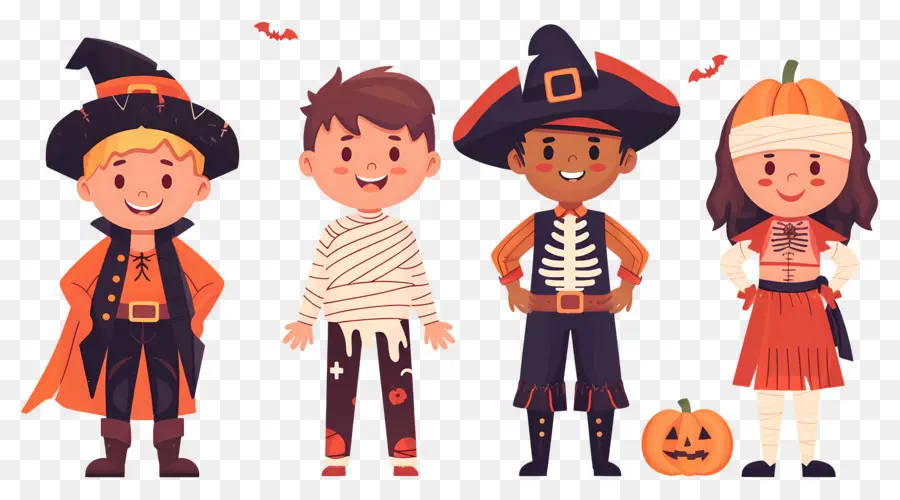 Enfants D'halloween，Déguisements D'halloween PNG