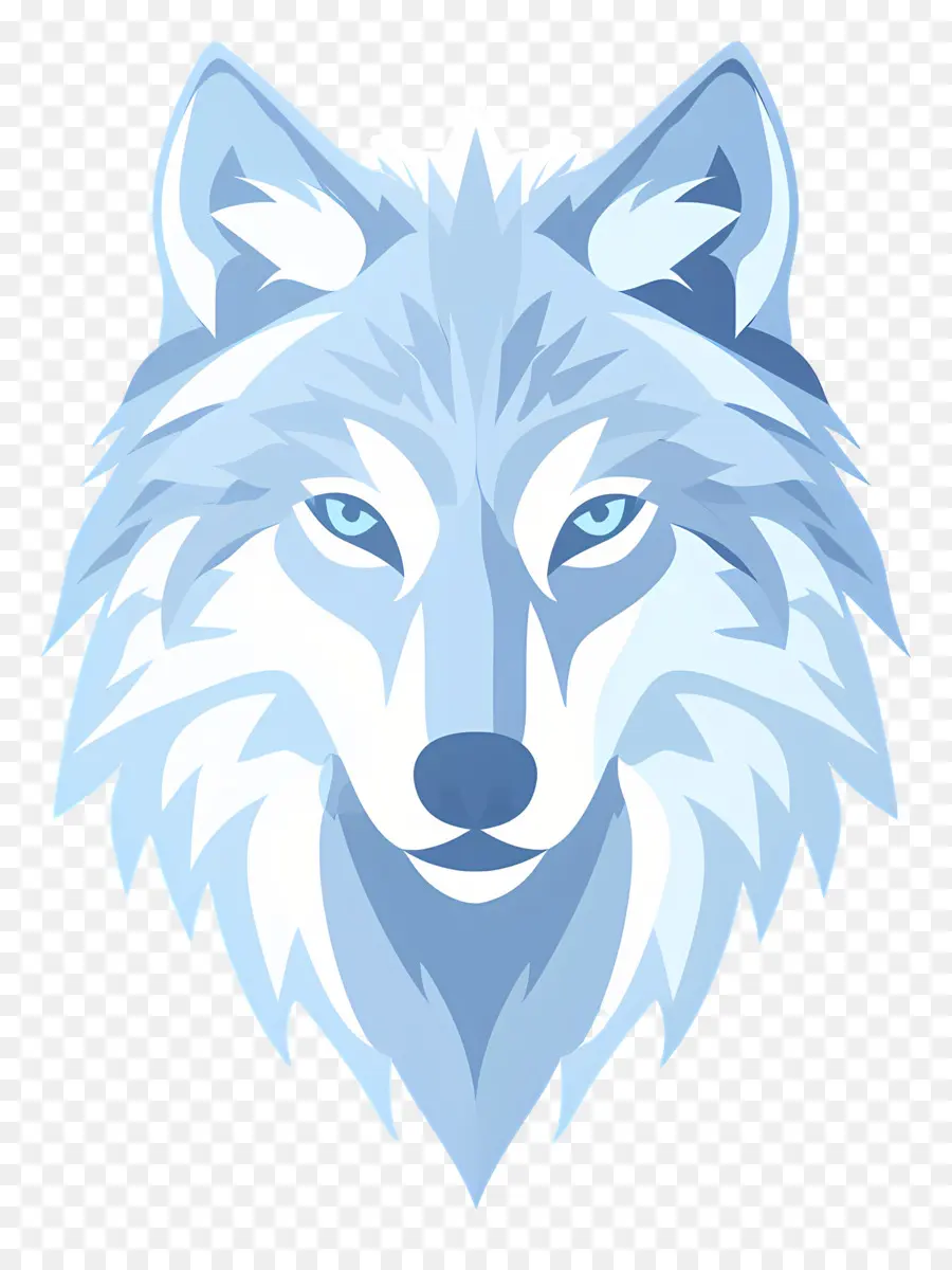 Tête De Loup，Loup De Dessin Animé Bleu PNG