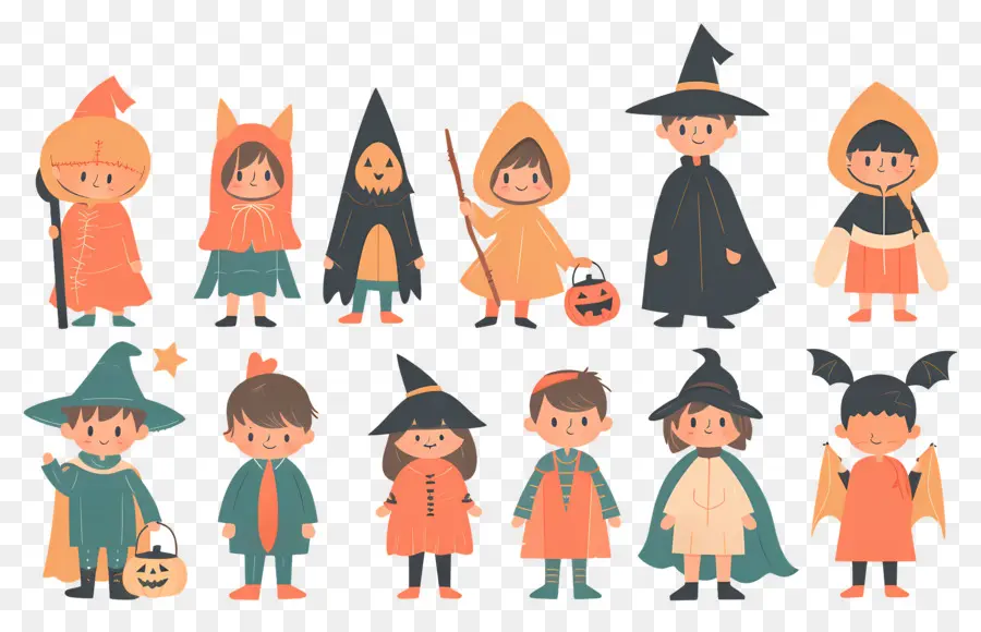 Enfants D'halloween，Déguisements D'halloween PNG