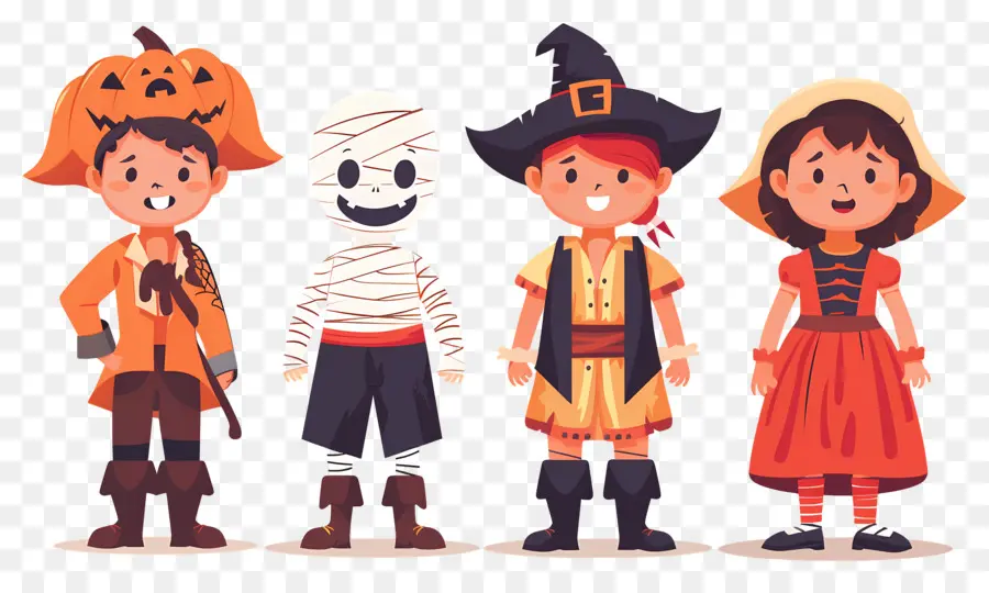 Enfants D'halloween，Déguisements D'halloween PNG