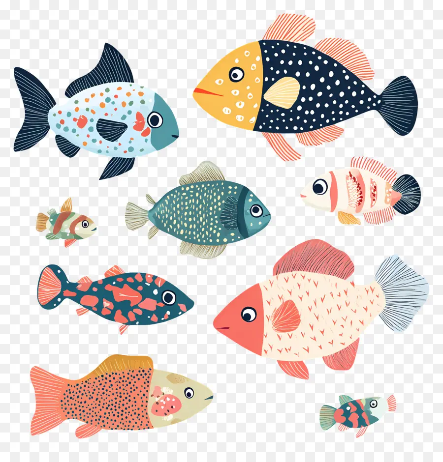 Dessin Animé De Poisson，Poisson Coloré PNG