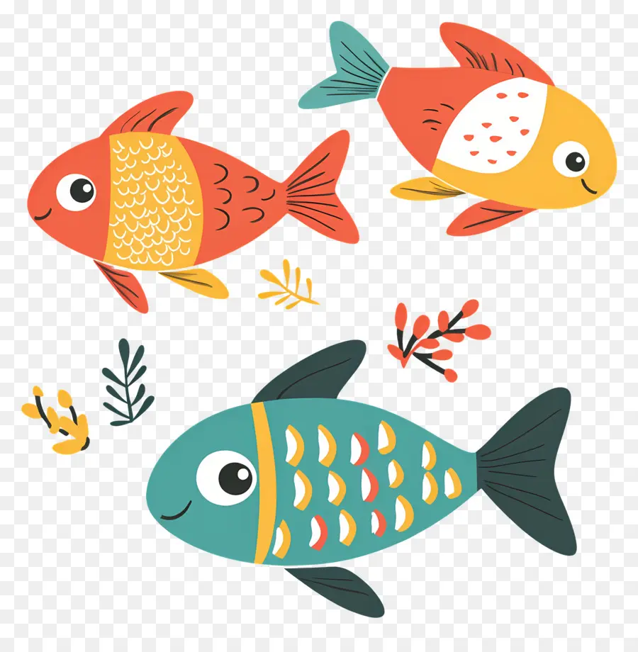 Dessin Animé De Poisson，Poisson Coloré PNG