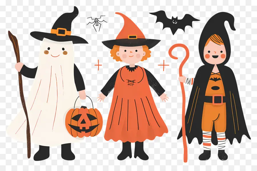 Enfants D'halloween，Déguisements D'halloween PNG