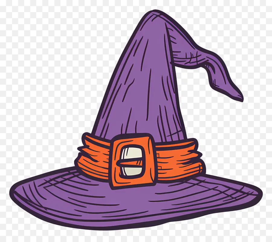 Casquette D'halloween，Chapeau De Sorcière Violet PNG