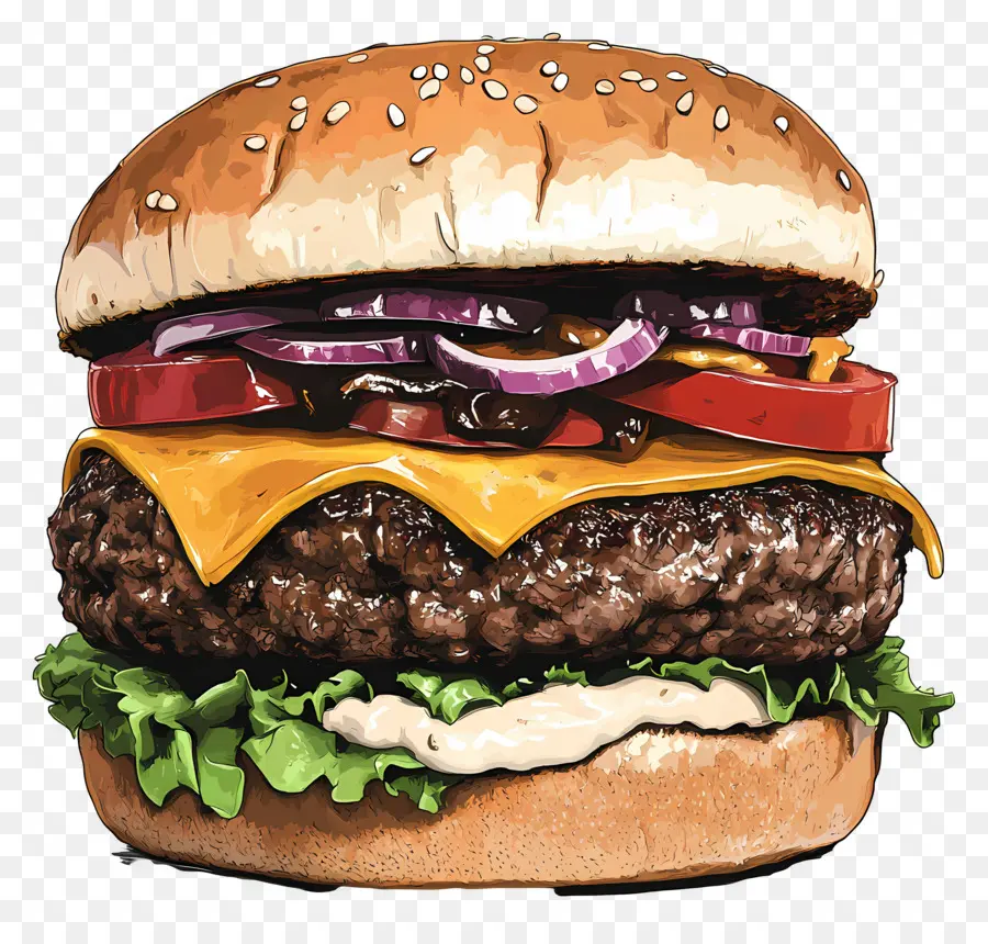 Burger De Boeuf，Hamburger PNG