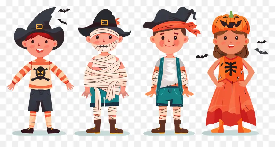 Enfants D'halloween，Déguisements D'halloween PNG