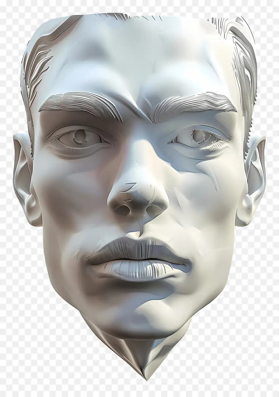 Visage D'homme，Visage Sculpté PNG