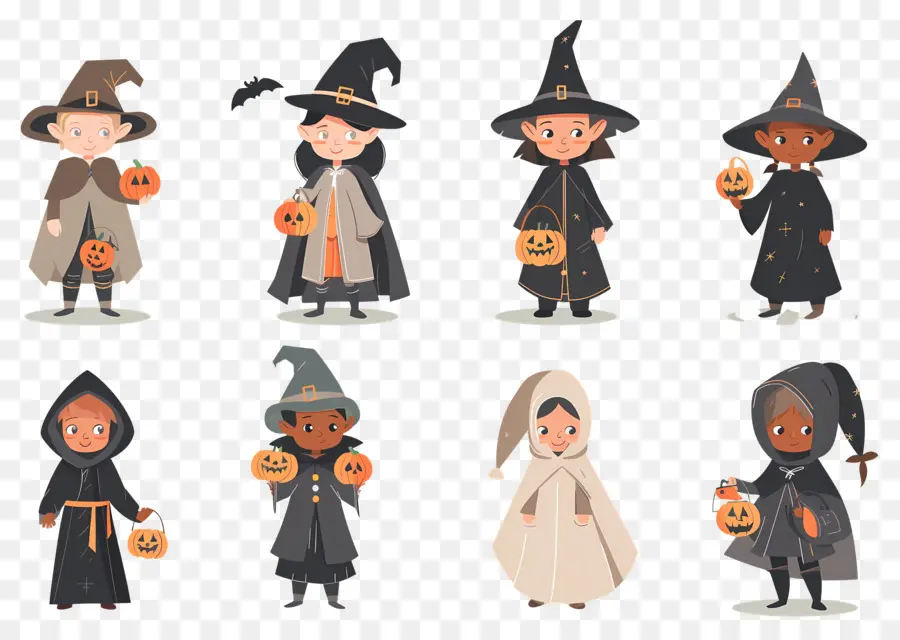 Enfants D'halloween，Déguisements D'halloween PNG