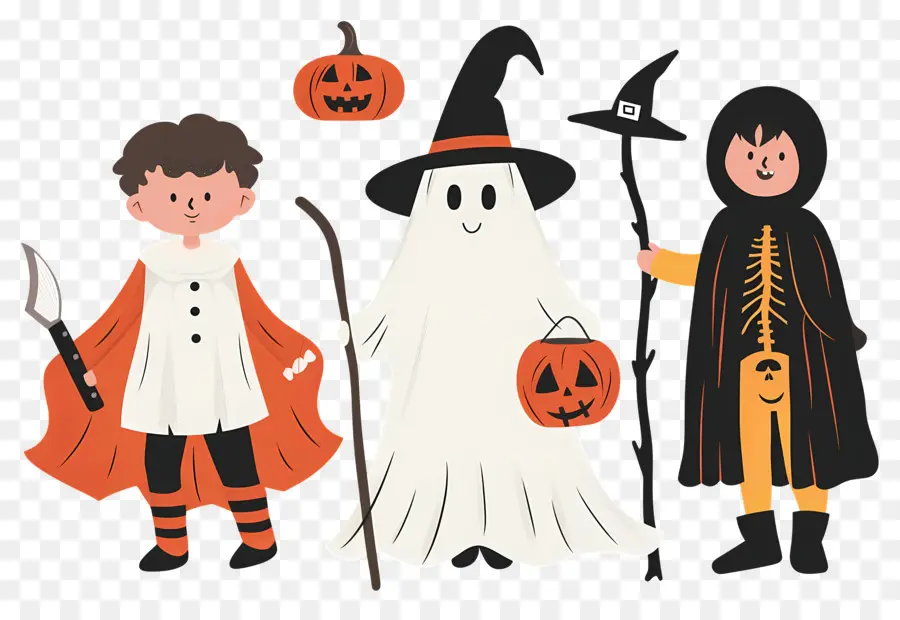 Enfants D'halloween，Déguisements D'halloween PNG