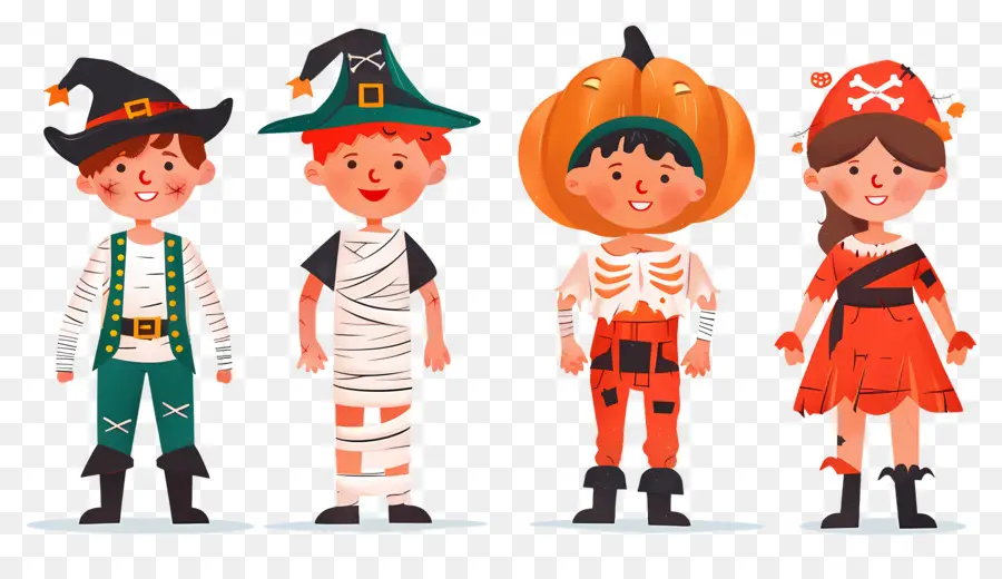 Enfants D'halloween，Déguisements D'halloween PNG