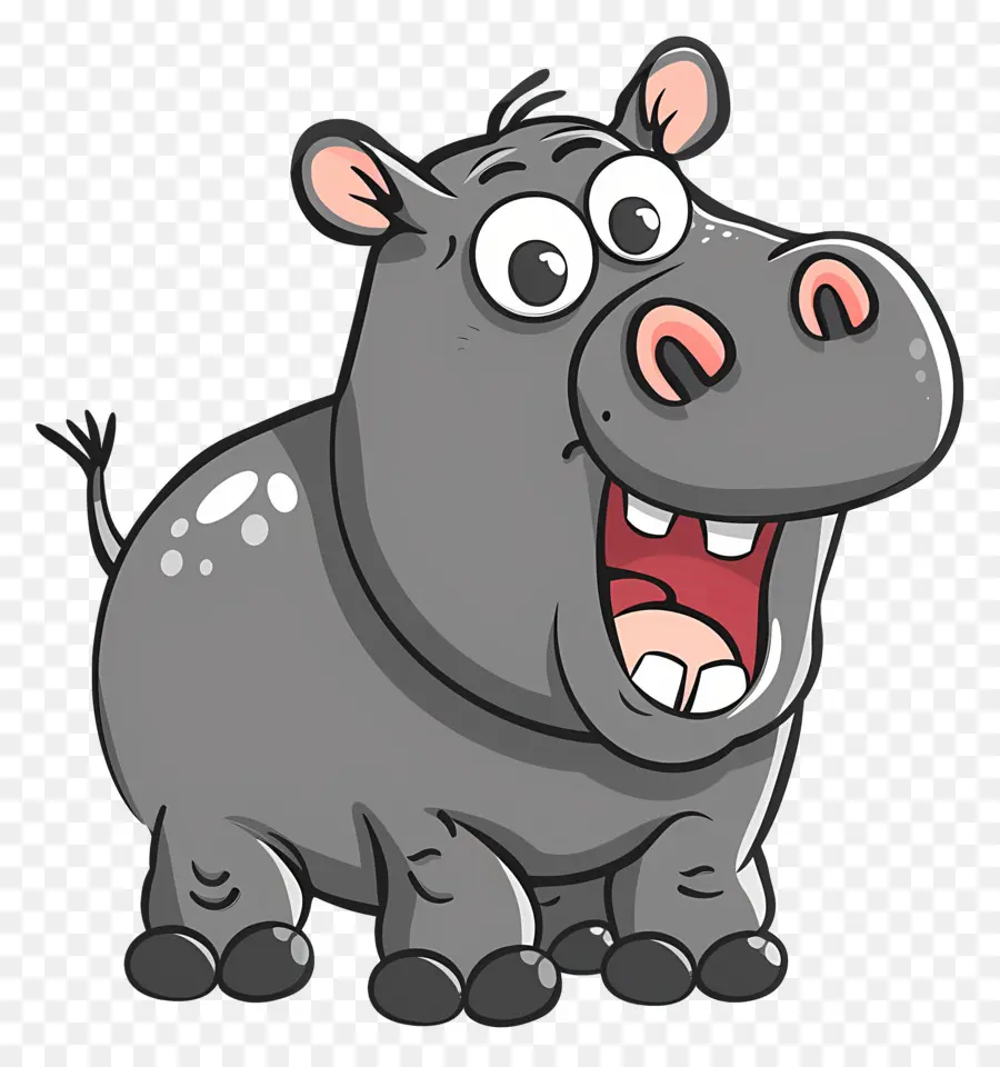 Hippopotame Mignon，Hippopotame Gris PNG