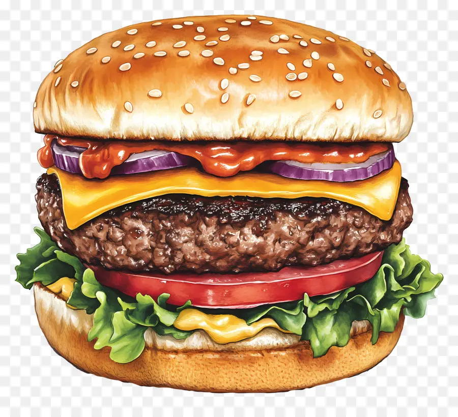 Burger De Boeuf，Hamburger PNG