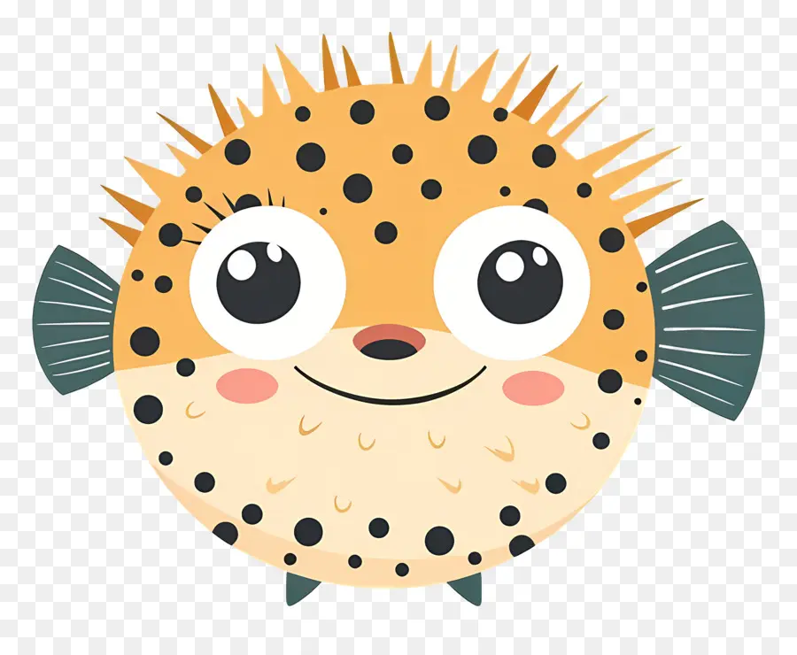 Poisson Globe Mignon，Poisson Globe De Dessin Animé PNG