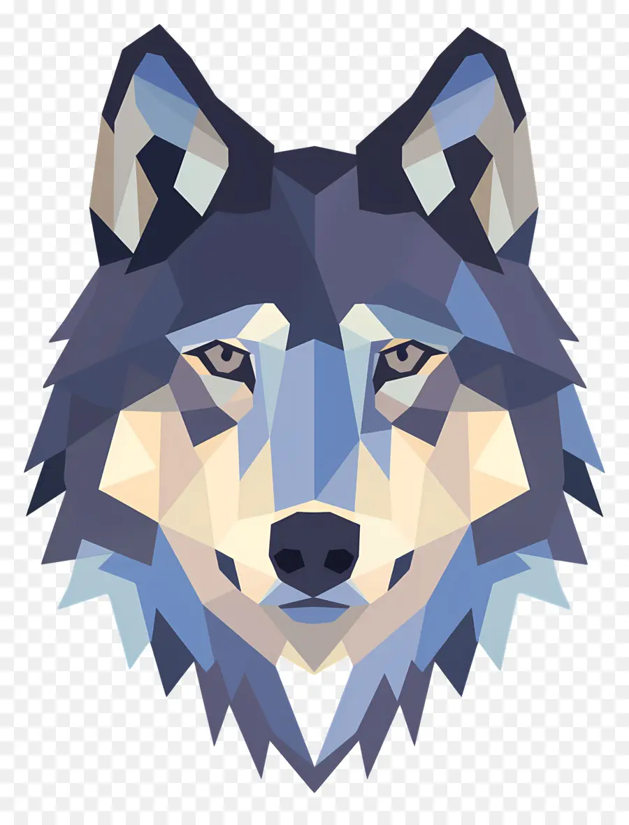 Tête De Loup，Loup Géométrique PNG