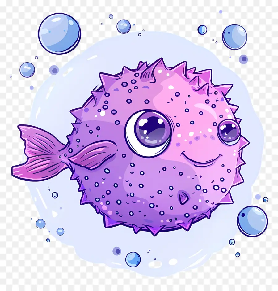 Poisson Globe Mignon，Poisson Globe Violet PNG