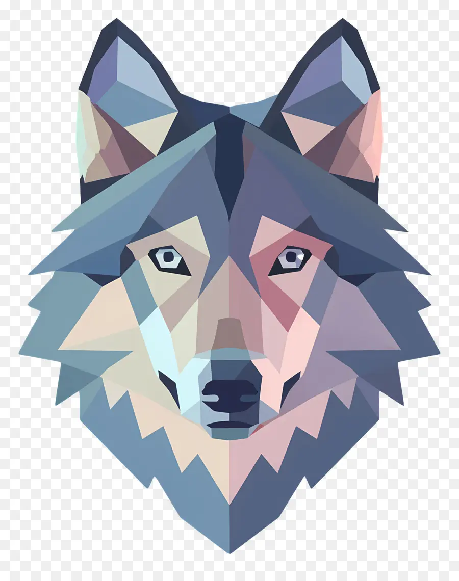 Tête De Loup，Loup Géométrique PNG