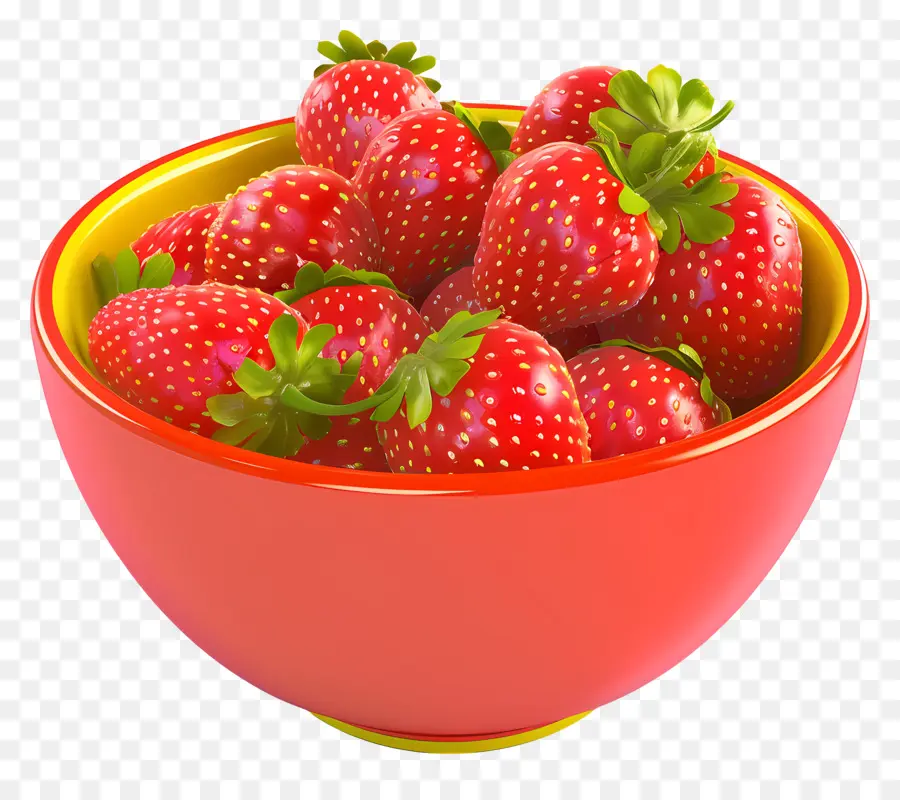 Bol De Fraises，Fruit PNG