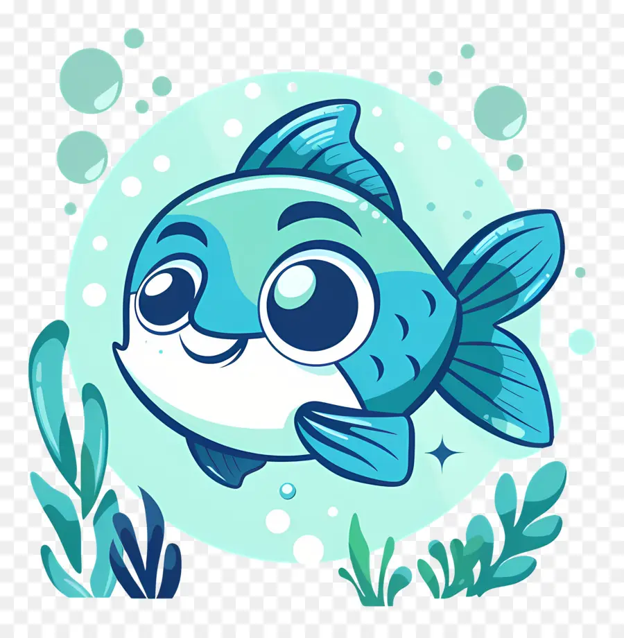 Dessin Animé De Poisson，Poisson Bleu PNG